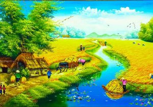 Tranh phong cảnh đồng quê Việt Nam