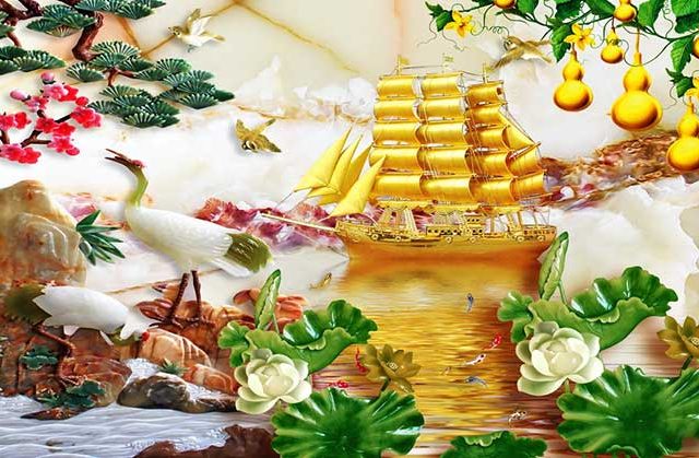 Tranh thuận buồm xuôi gió ngọc