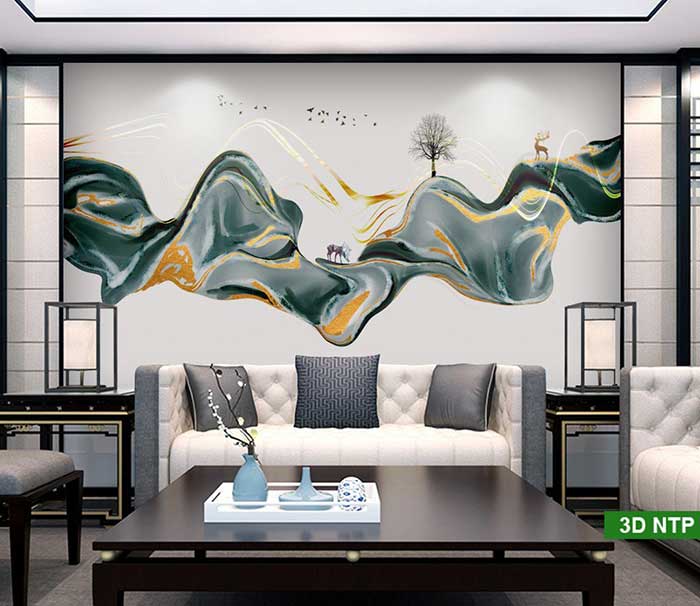 1 Vẽ tranh tường phòng khách chuyên nghiệp hội Họa Sĩ trẻ Hà Nội Tường đẹp