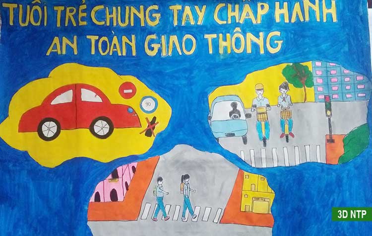Top 4 vẽ tranh an toàn giao thông lớp 7 hot nhất đừng bỏ qua  350 Việt Nam