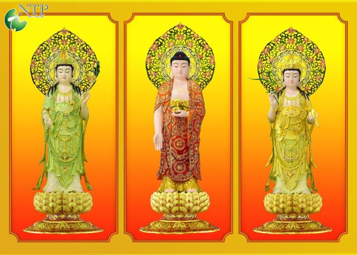 Mẫu tranh Tam Thế Phật rất được ưa chuộng