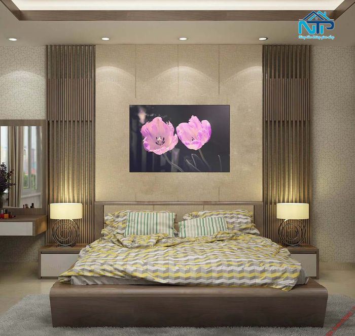 Phong ngủ nên treo tranh gì - Tranh hoa cỏ