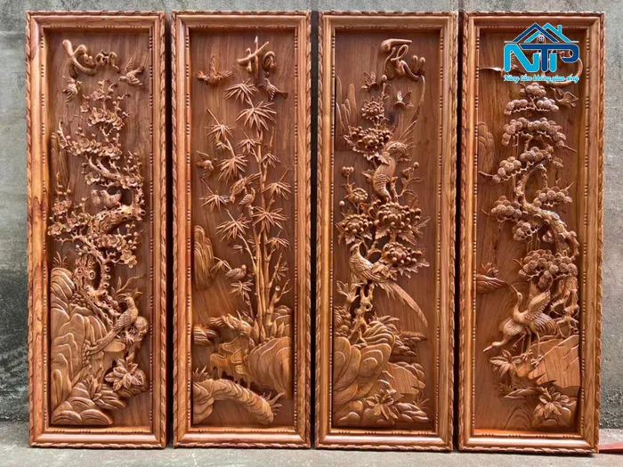 Tranh gỗ tự nhiên hoặc gỗ MDF
