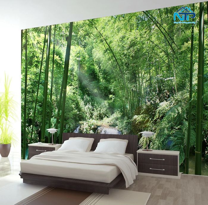 Tranh phòng ngủ vợ chồng rừng tre