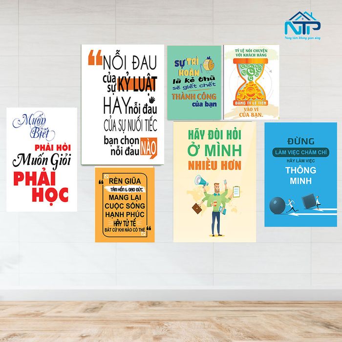 Tranh treo tường slogan ấn tượng