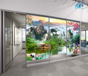Rèm tranh phân chia không gian