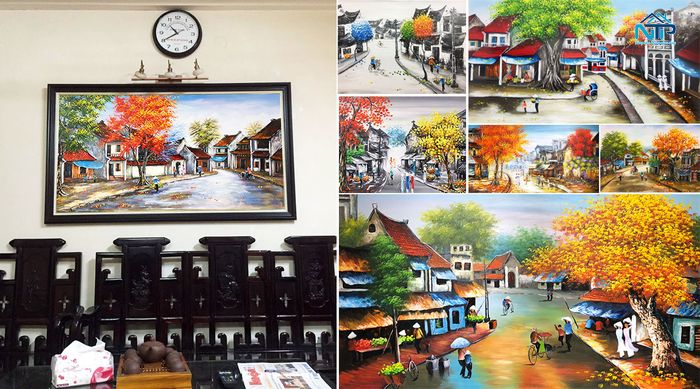 Tranh phố cổ là chủ đề yêu thích của nhiều họa sĩ
