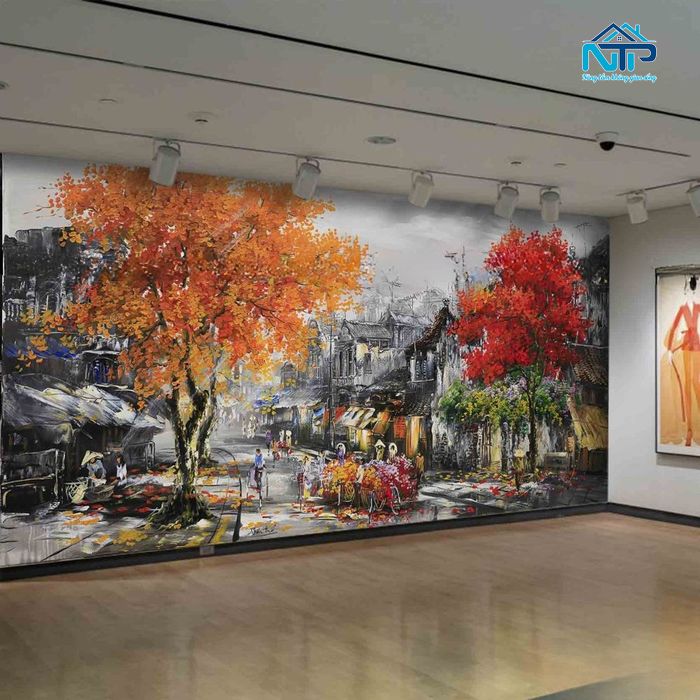 Tranh 3D dán tường sống động