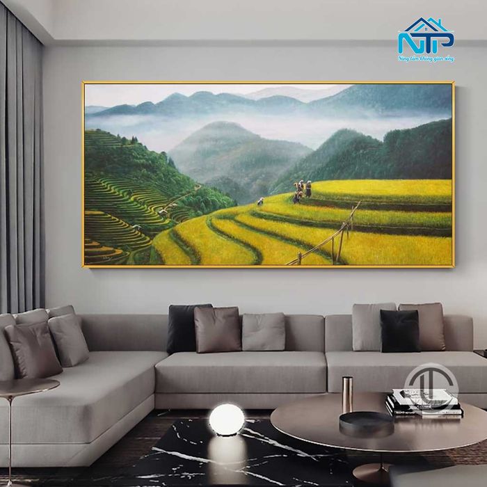 Tranh là điểm nhấn trong phòng khách