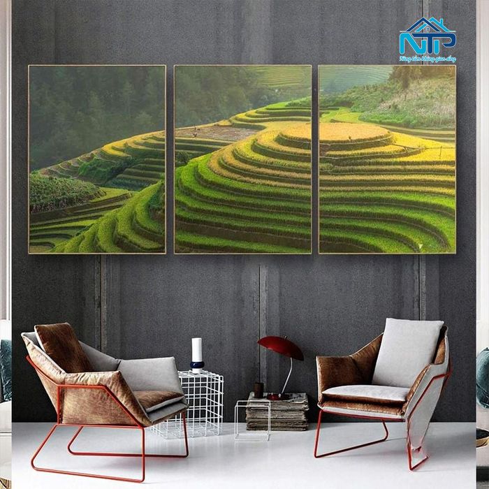 Tranh ruộng bạc thang có nhiều mẫu mã