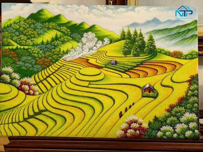 Tranh sử dụng màu vàng tượng trưng cho sự trù phú