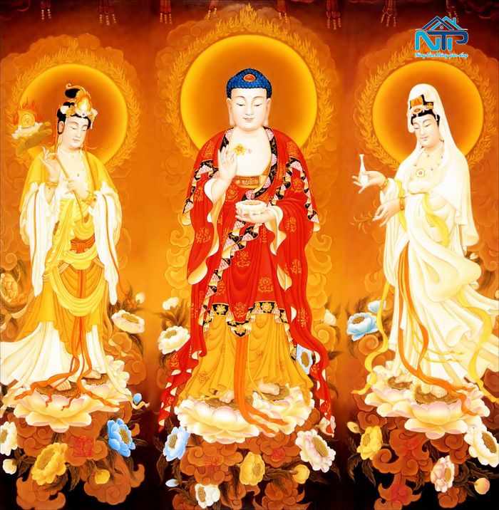 Chủ đề tranh Tam Thế Phật đại diện cho nét văn hóa tâm linh