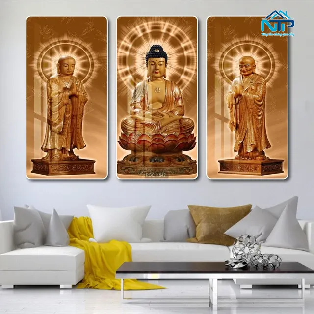 Tranh Tam Thế Phật – Món quà tâm linh đầy ý nghĩa