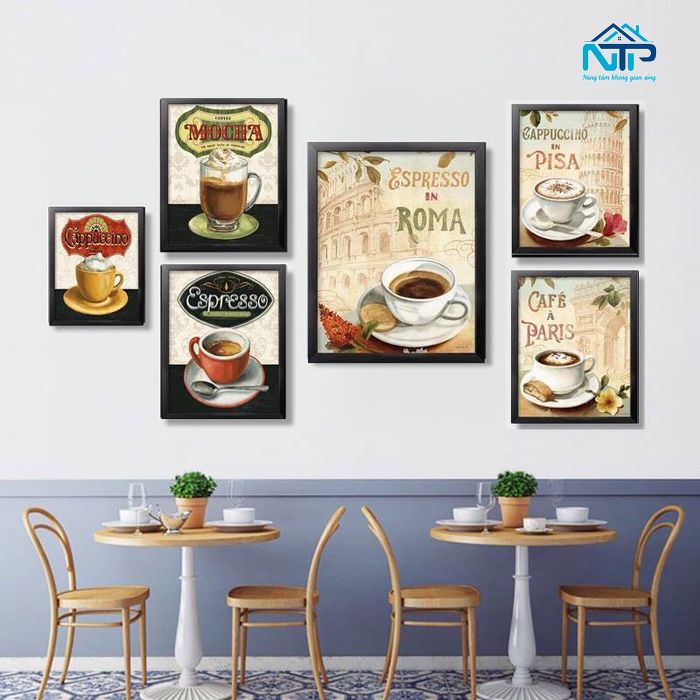 Vai trò của tranh treo tường trong thiết kế quán cafe