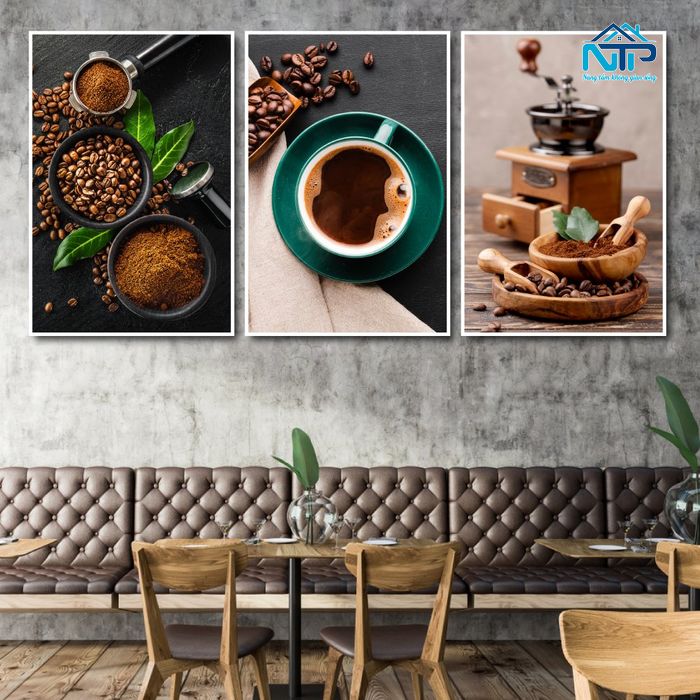 Giá thành tranh treo tường quán cafe rất rẻ