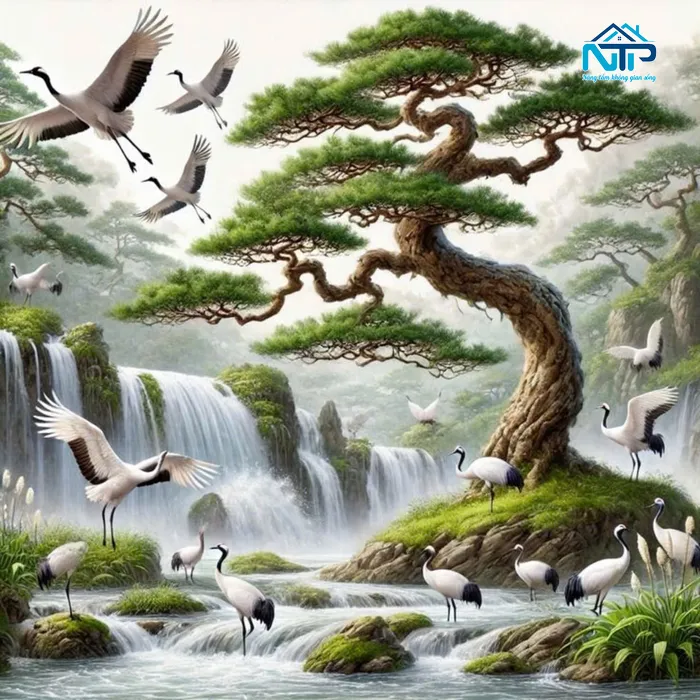 Tranh Tùng Hạc là gì? – Biểu tượng giao hòa giữa trời và đất