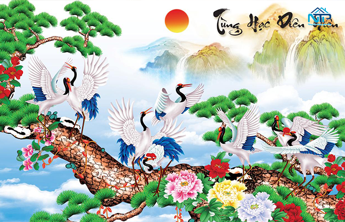 Tranh Tùng Hạc khai niên