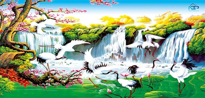 Màu sắc tranh tươi mới, mang đến phúc khí