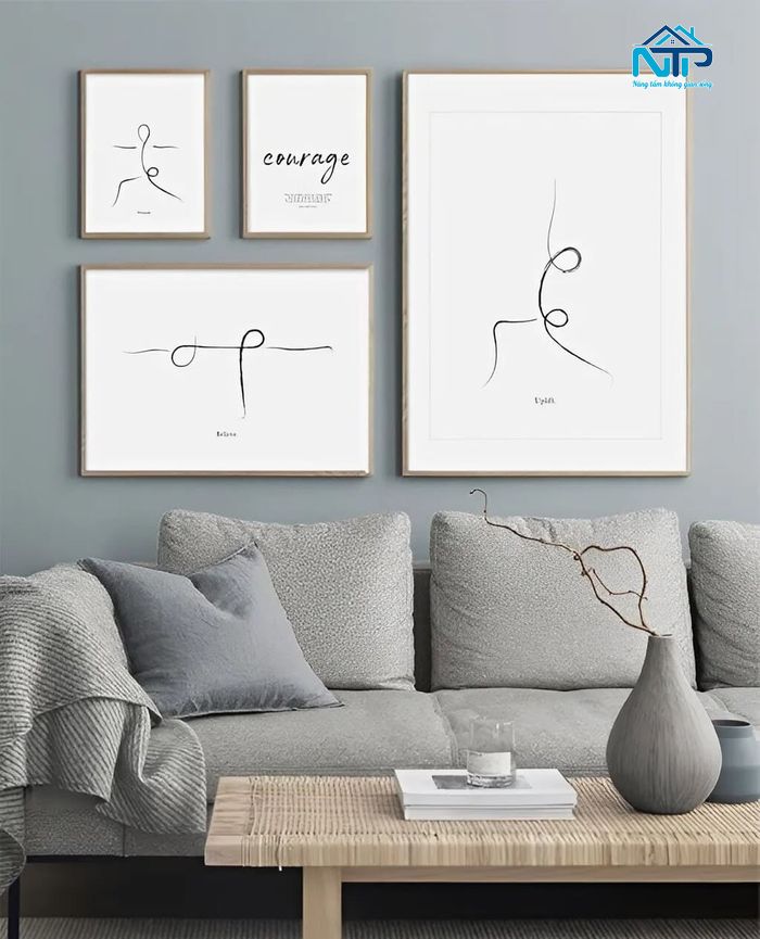Tranh yoga cách điệu