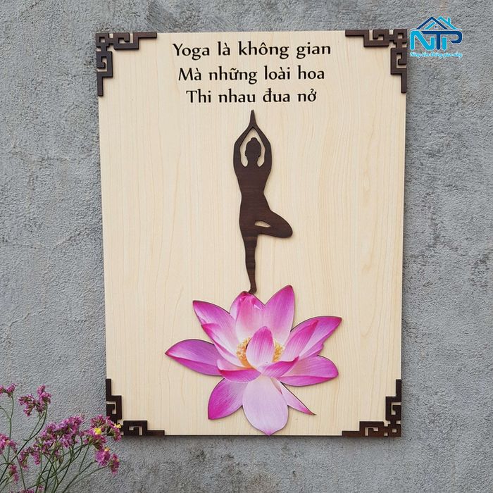 Tranh yoga slogan động lực cuộc sống