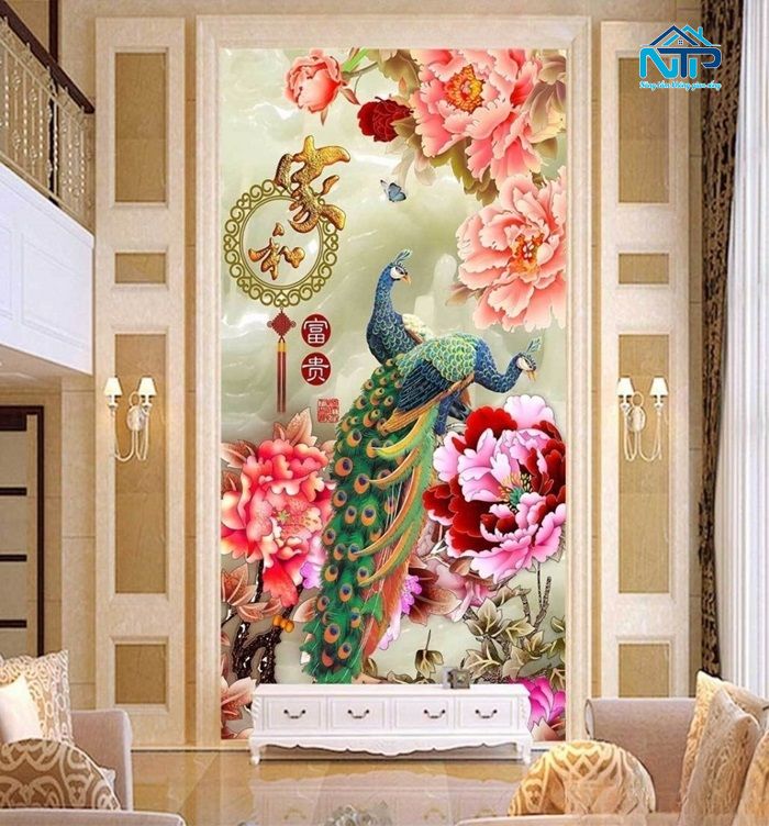 Tranh gạch 3D thông trần