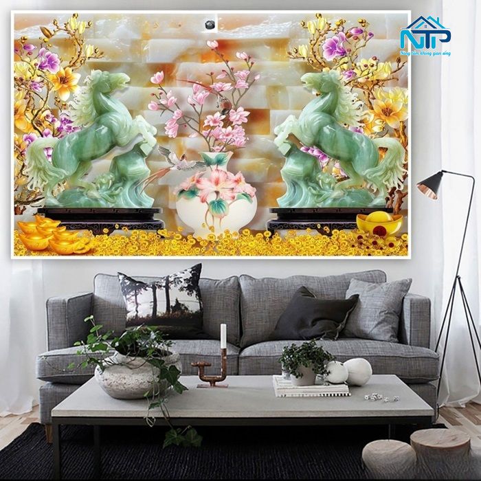 Tranh là sự kết hợp hoàn hảo giữa chất liệu gạch và công nghệ in 3D