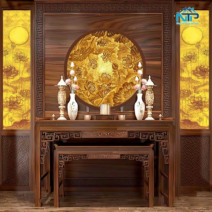 Tranh hoa sen phòng thờ được nhiều ưa chuộng