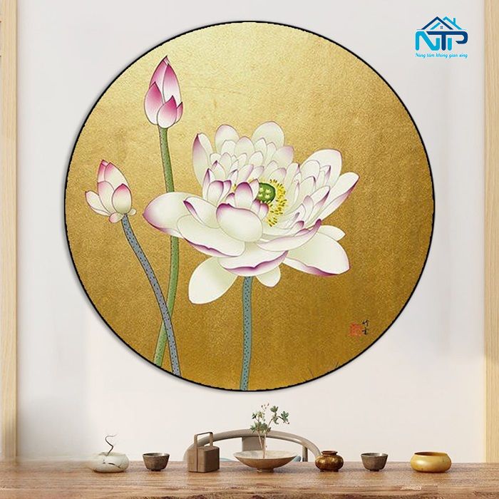 Mẫu tranh treo khung tròn