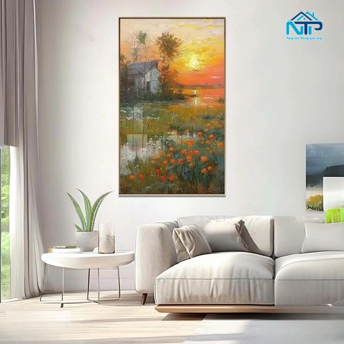 Tranh hoàng hôn đẳng cấp treo tường