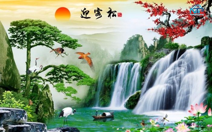 Tranh kính 3D phòng ngủ