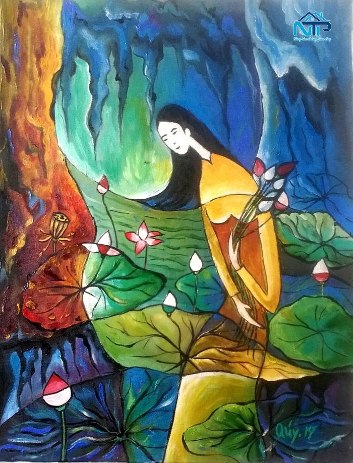 Tranh sơn mài trừu tượng