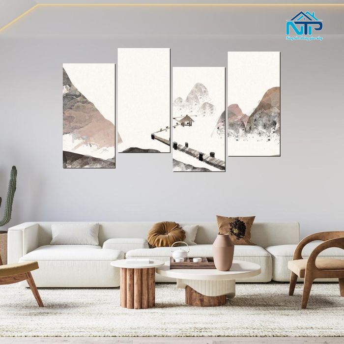 Tranh thủy mặc theo phong cách minimalist
