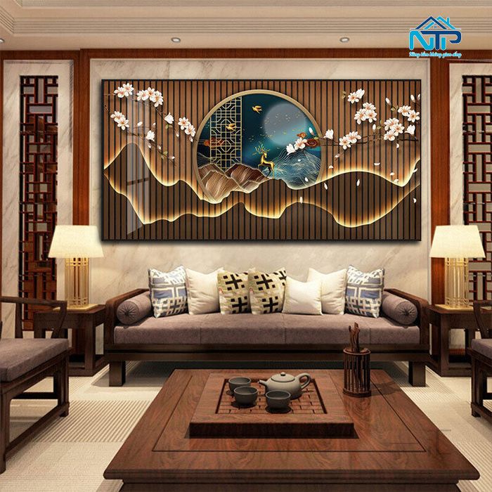Tranh giả gỗ treo tường khổ lớn