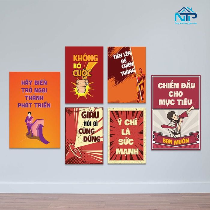 Bộ tranh sắc đỏ cá tính