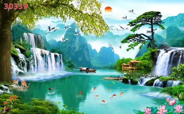 Tranh 3D sơn thủy hữu tình ST09