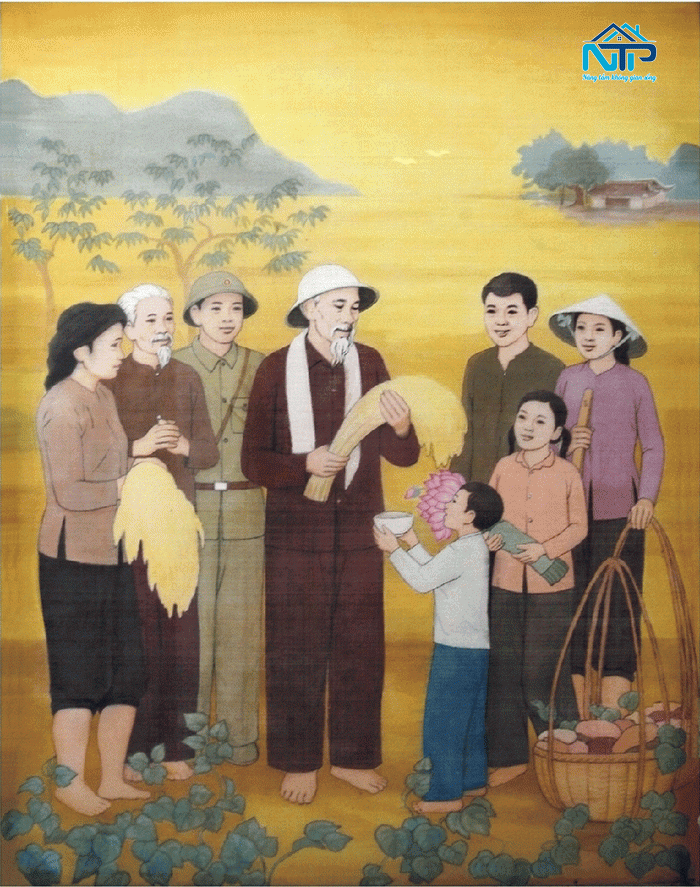 Bác Hồ đi thăm nhân dân trong mùa vụ