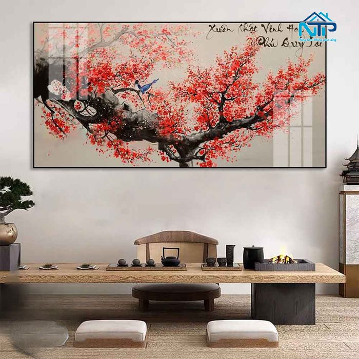 Vẻ đẹp độc đáo của tranh hoa đào