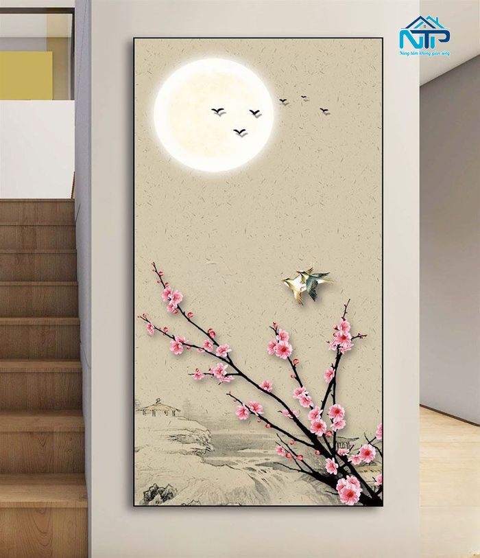 Tranh hoa đào gắn liền với sự khởi đầu, may mắn