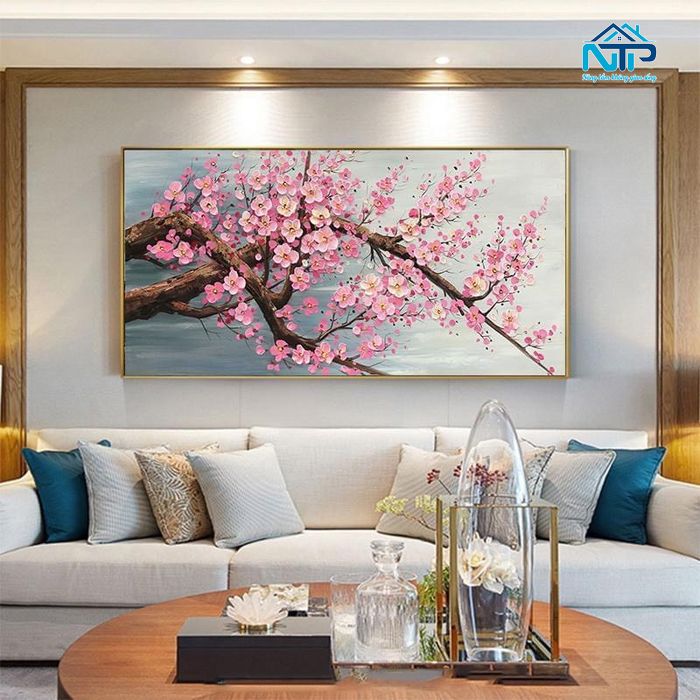 Ý nghĩa phong thủy của tranh hoa đào